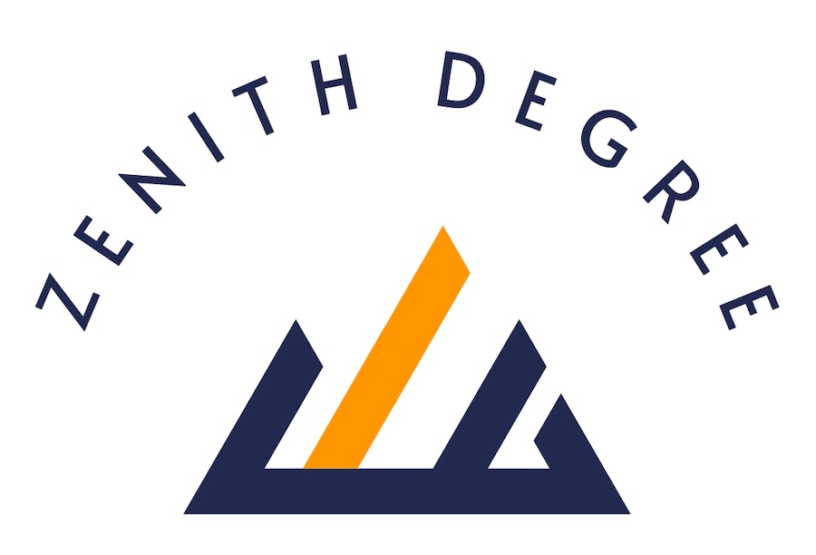 Zenith Degree logo with abstract triangular design
